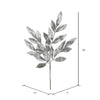 Pewter Glitter Bay Leaf Spray