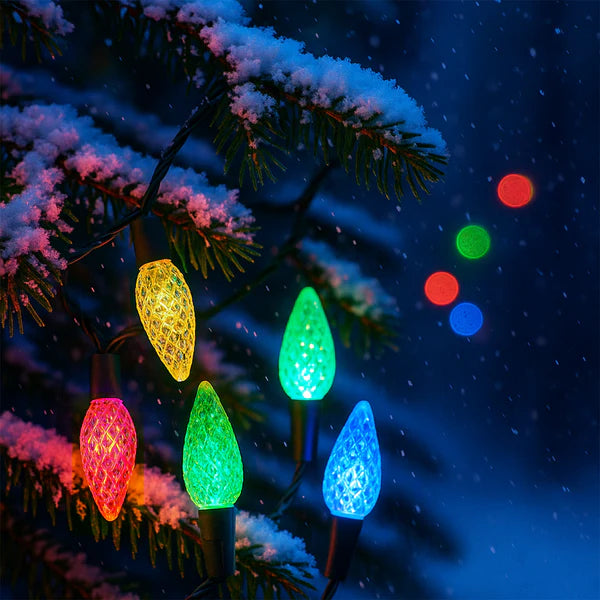 200 LED Pinecone Connectable String Lights - Multi-Colour
