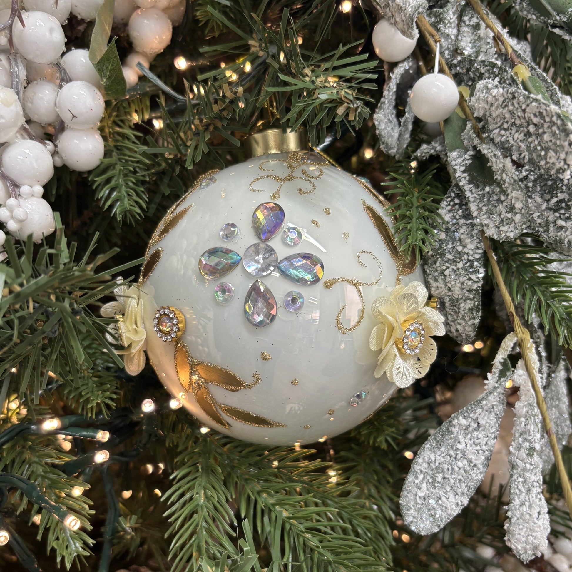 Luxe Embellished Floret Bauble