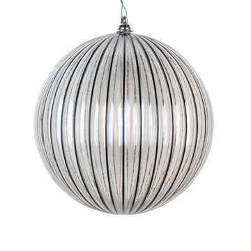 Clear Pinstriped Bauble - 15cm