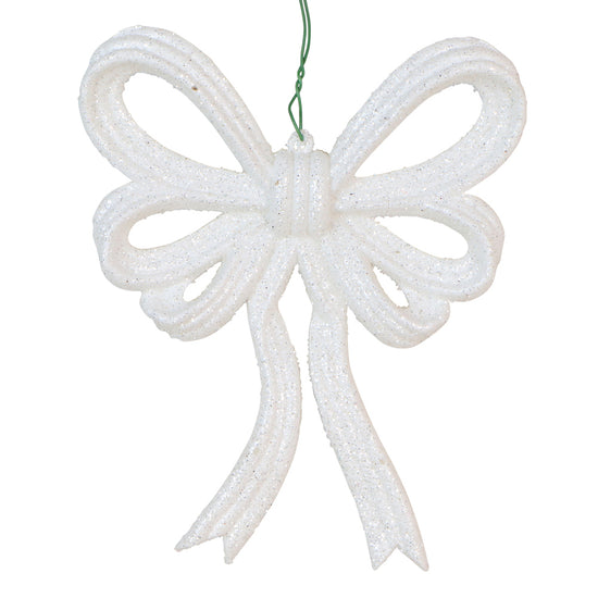 White Glitter Bow