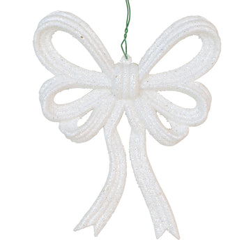 White Glitter Bow