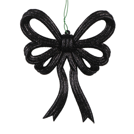Black Glitter Bow