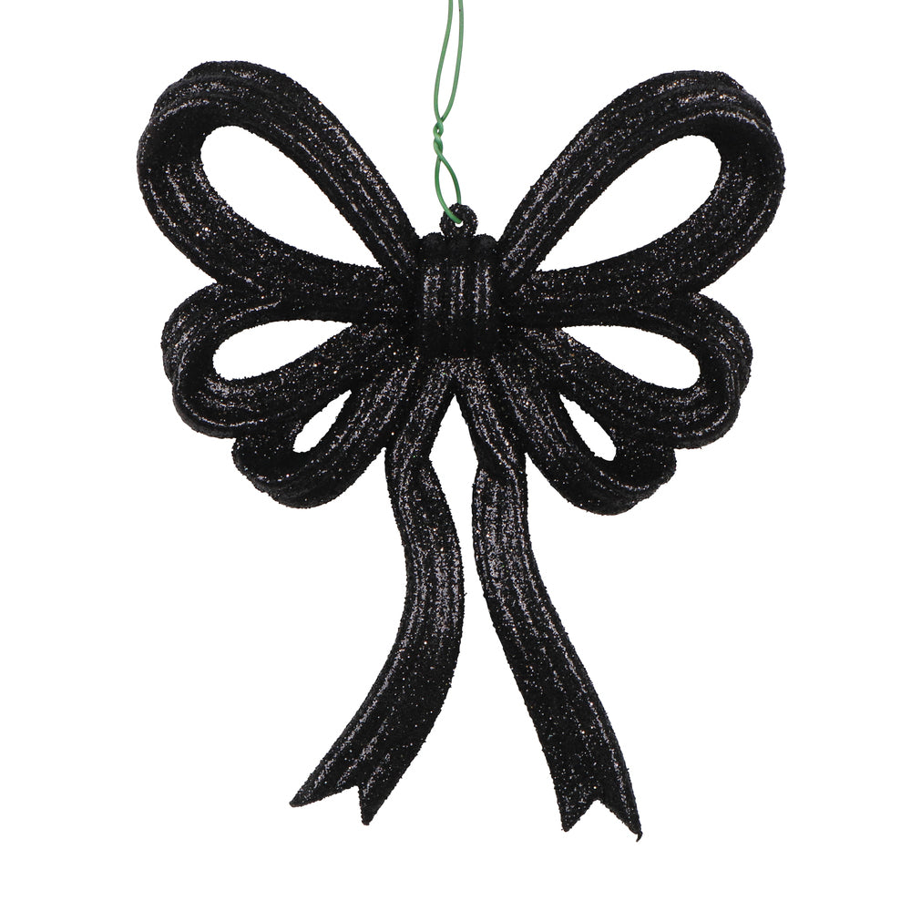 Black Glitter Bow