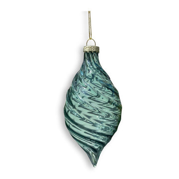Transparent Smoky Green Glass Ornament