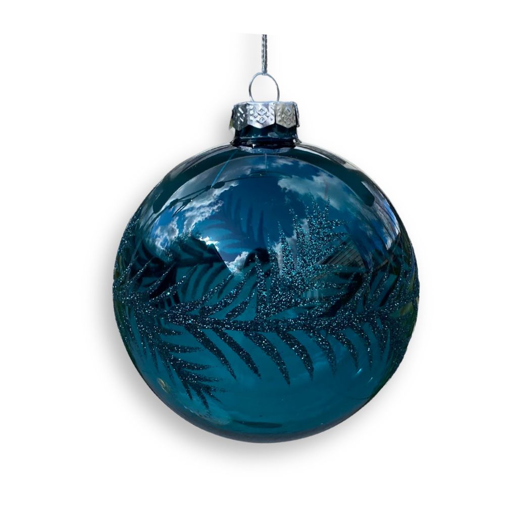 Blue Glass Ball Ornament
