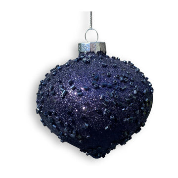 Midnight Blue Glass Onion Ornament