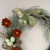 Rust Flower with Butterfly Wreath