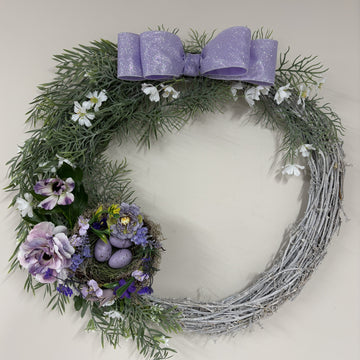 Purple Easter Egg Wreath
