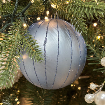Matte Periwinkle Glitter Bauble