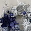 Midnight Noel on Flocked Wreath - 45cm