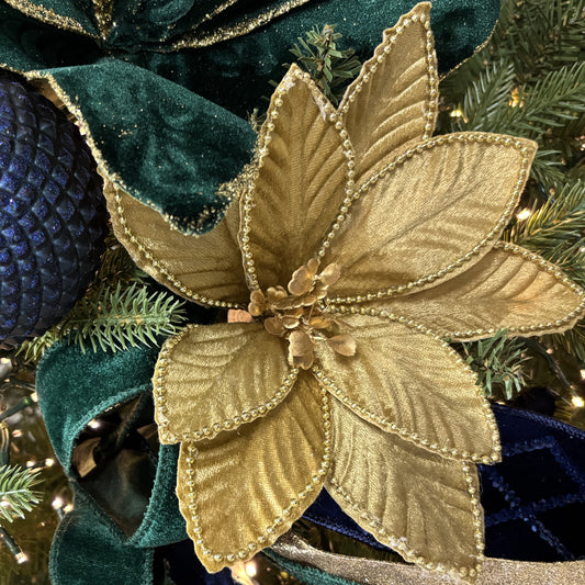 Mustard Poinsettia with Clip My Christmas
