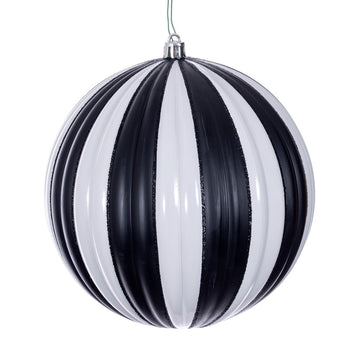 Black and White Stripe Bauble - Various Sizes