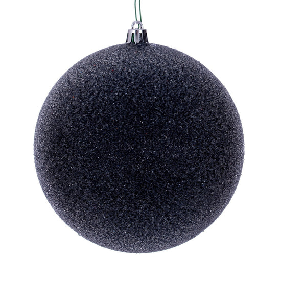 Black Iced Bauble - 15cm