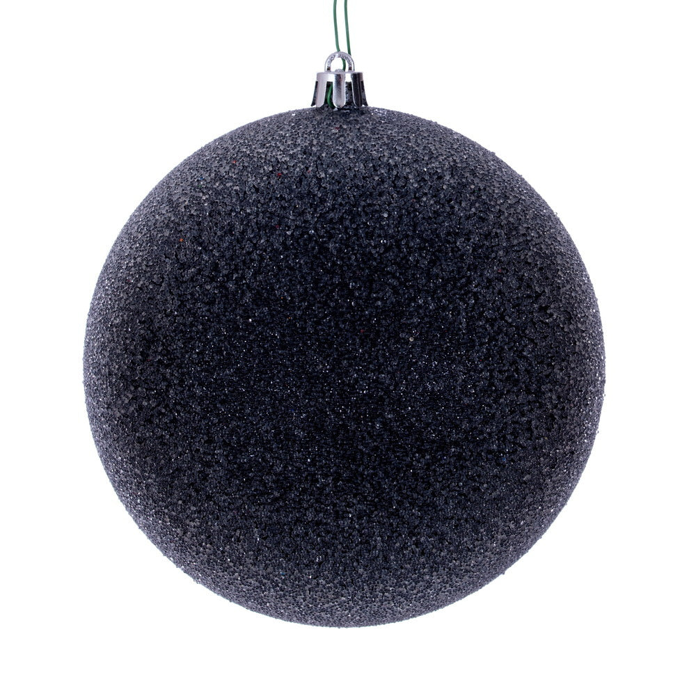 Black Iced Bauble - 15cm