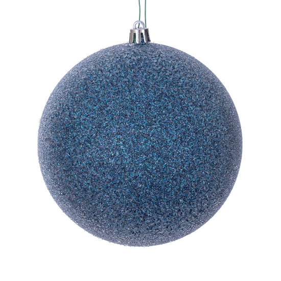 Denim Blue Iced Bauble - 15cm
