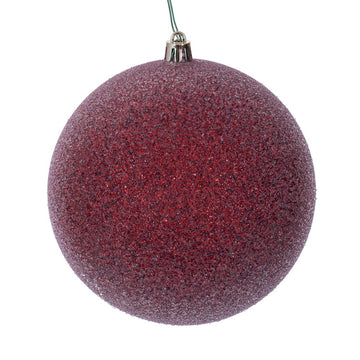 Crimson Red Iced Bauble - 15cm