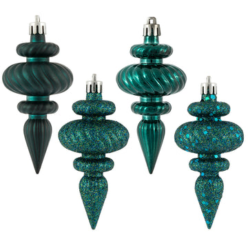 Sea Blue Finial Ornament - Box of 8
