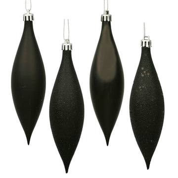 Black Drop Finial Ornament - Box of 8