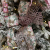 Pink Poinsettia and Pinecone Ribbon - My Christmas