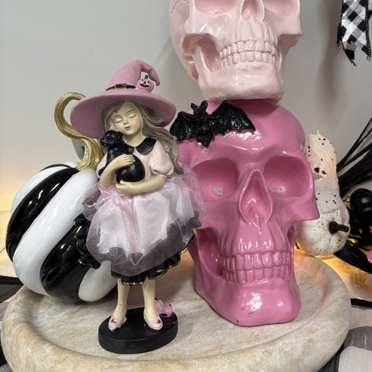 Pink Witch With Cat - My Christmas