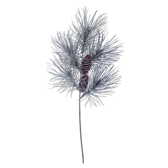 Frosted Pine Stem with Pinecone