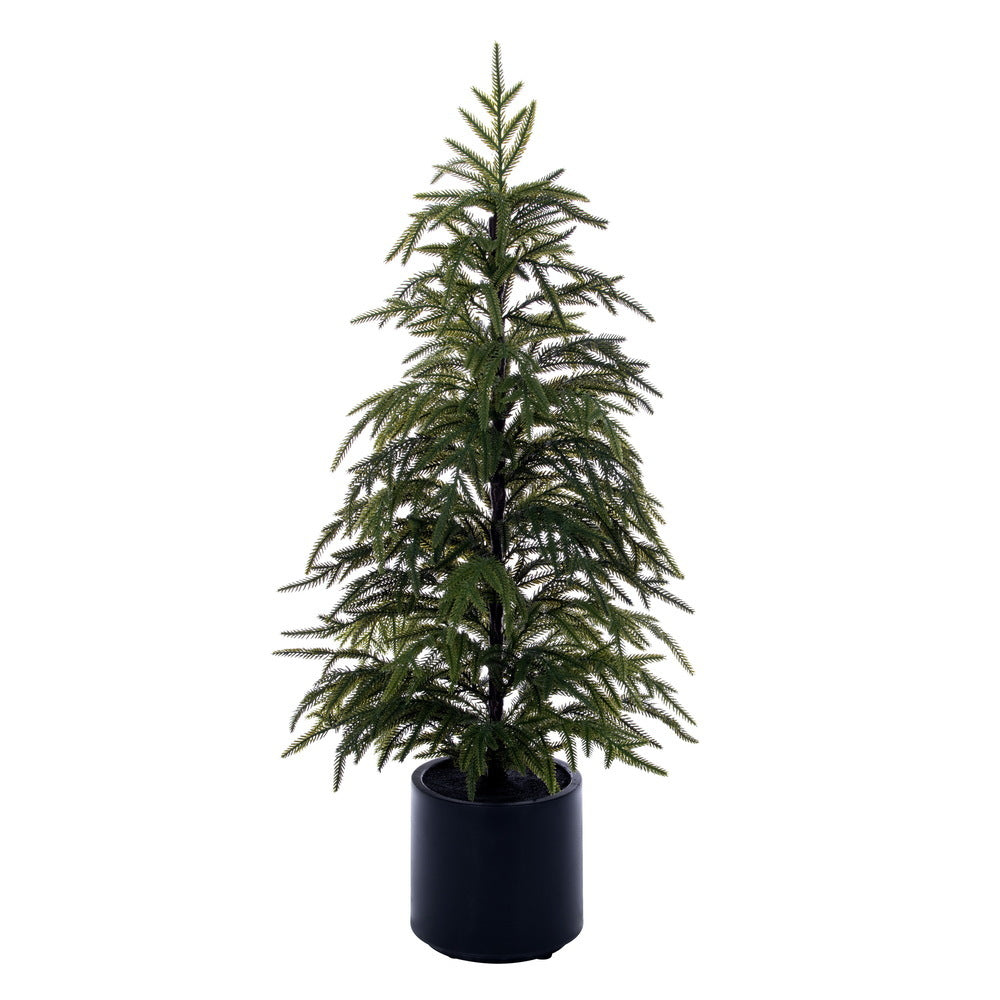 Green Norfolk Pine Potted Tree