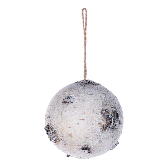 White Birch Ball Ornament - 10cm