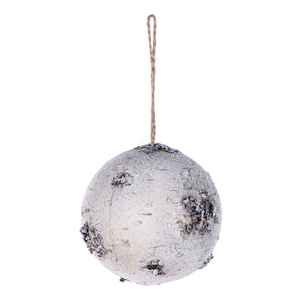 White Birch Ball Ornament - 10cm