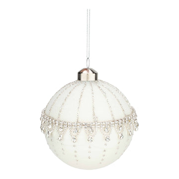 White Silver Decorative Bauble