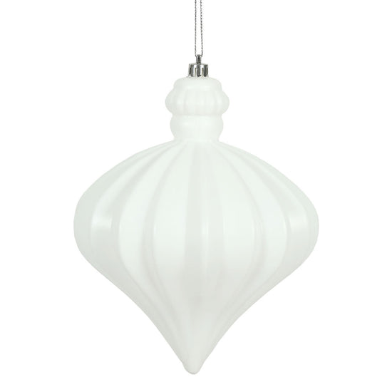 White Matte Onion Ornament - 15cm
