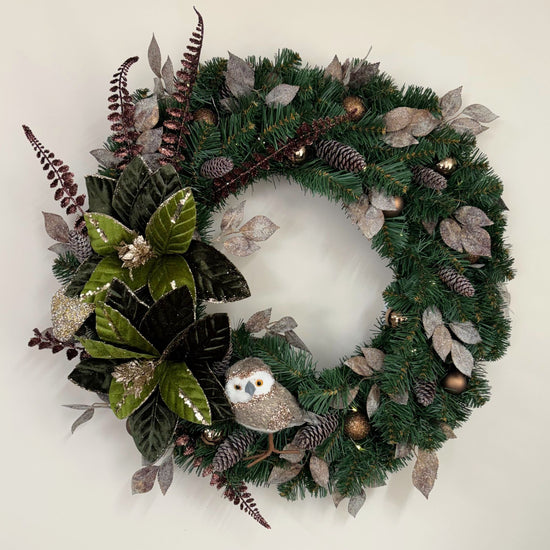 Woodland Whisper Owl Wreath - 60cm