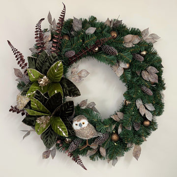 Woodland Whisper Owl Wreath - 60cm
