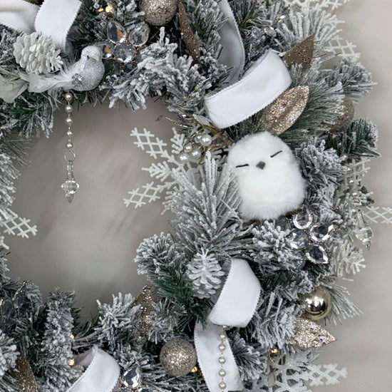 A White Christmas Wreath - 60cm - My Christmas