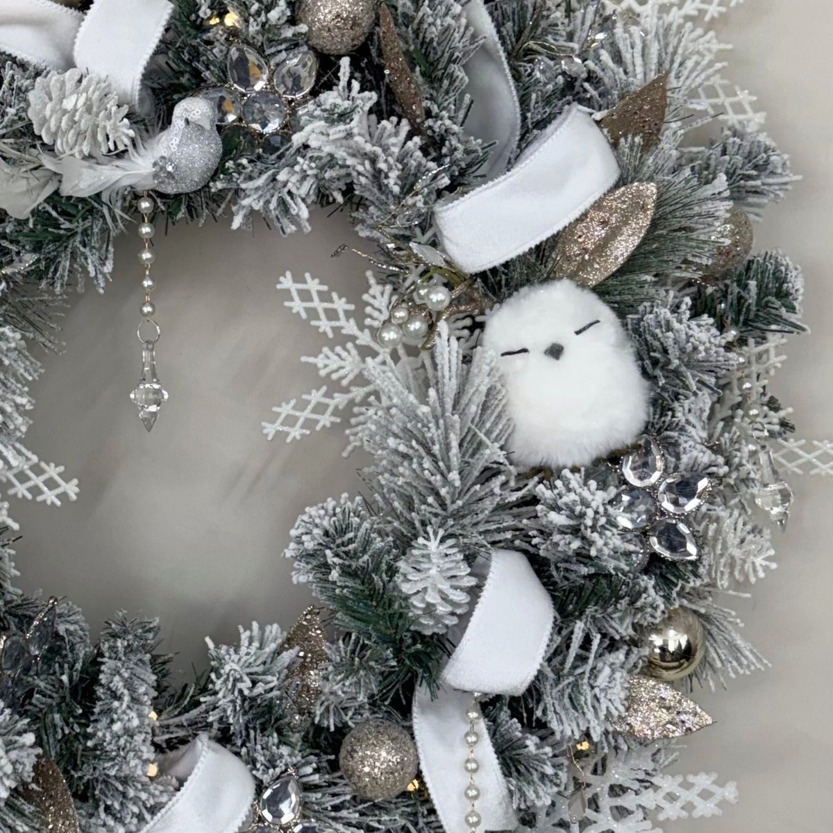 A White Christmas Wreath - 60cm - My Christmas