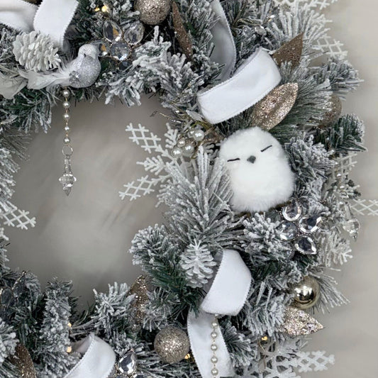 A White Christmas Wreath - 60cm - My Christmas