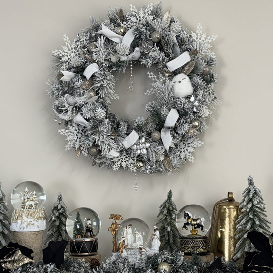 A White Christmas Wreath - 60cm - My Christmas