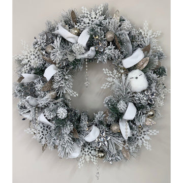 A White Christmas Wreath - 60cm - My Christmas