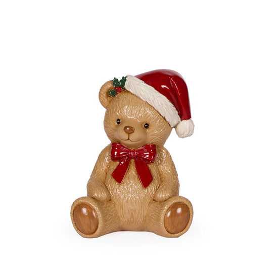 Adorable Bear with Santa Hat - My Christmas