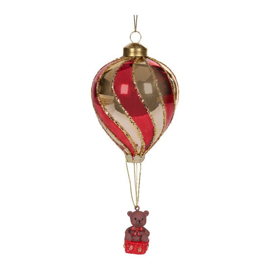 Adorable Teddy In Hot Air Balloon Ornament - My Christmas