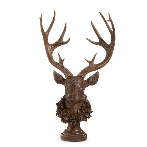 Antique Buck With Wreath - My Christmas