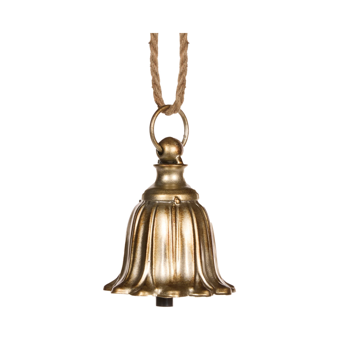 Antique Copper Flower Bell - My Christmas