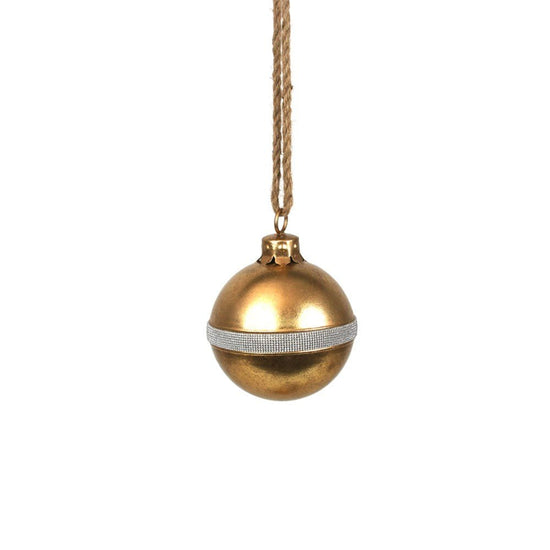 Antique Gold Metal Bell with Diamonte Details - My Christmas