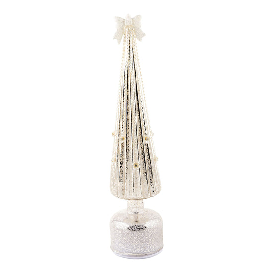 Antique Silver Glass LED Tree - 40cm - My Christmas