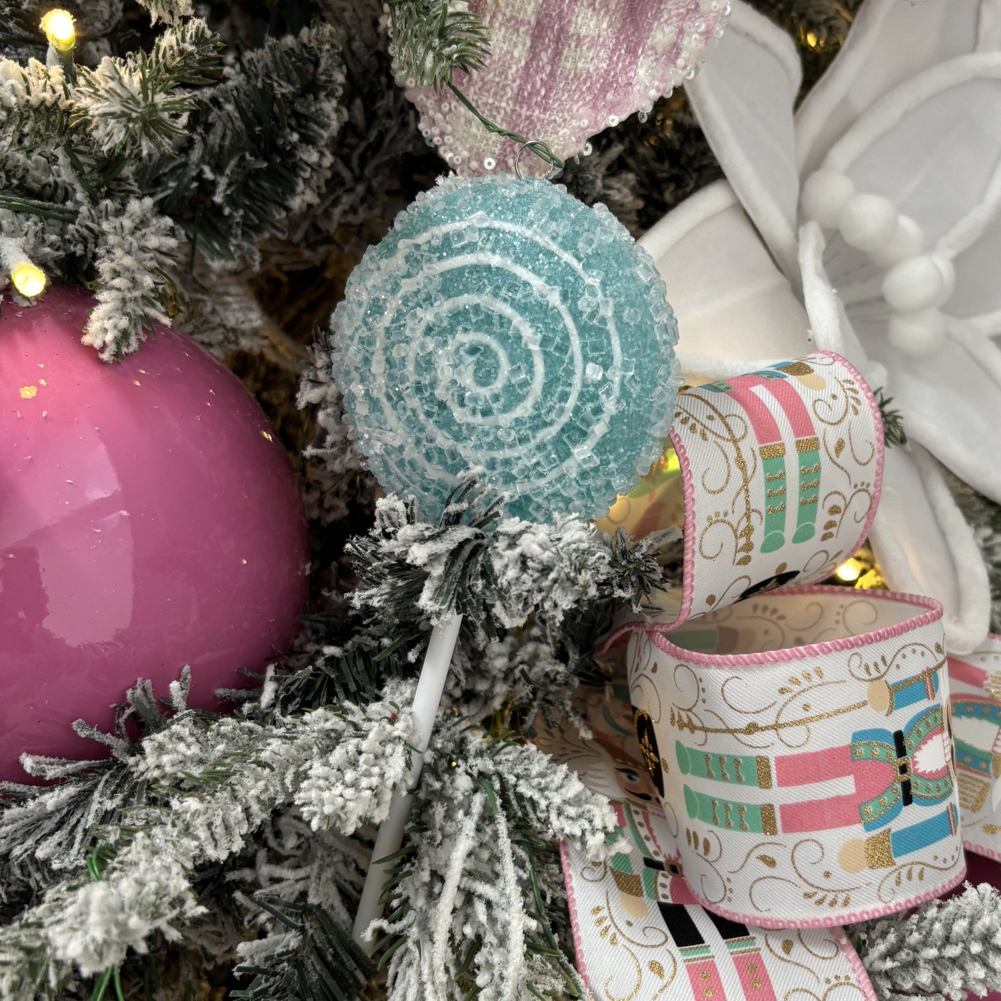 Baby Blue Icy Sugar Lollipop - My Christmas