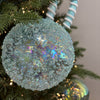Baby Blue Irridescent Bead Bauble - 15cm - My Christmas