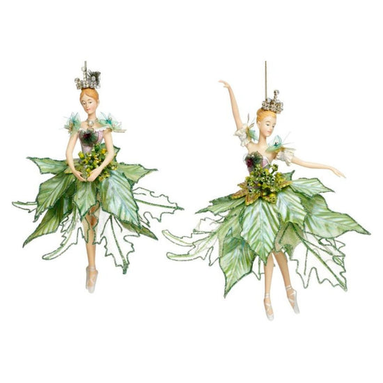 Ballerina Green Ornament - Set of 2 - My Christmas