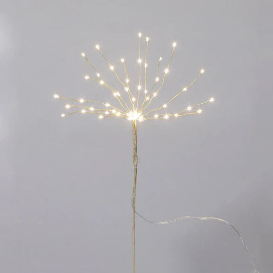 Battery Operated Micro LED Decorative Twig Firework - Gold - My Christmas