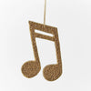 Beaded Gold Music Note Ornament - My Christmas