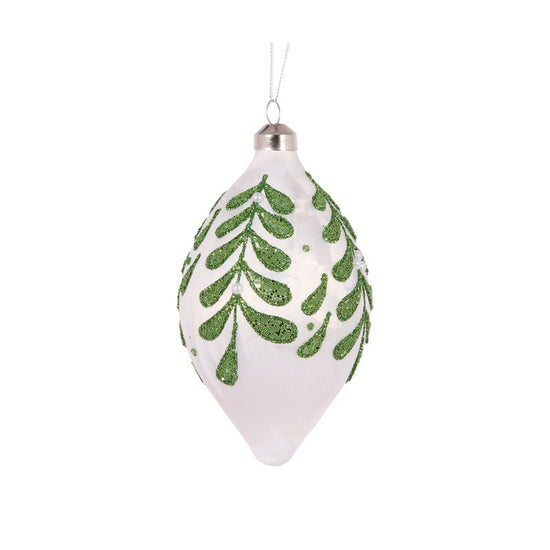Beaded Mistletoe Drop Bauble - My Christmas